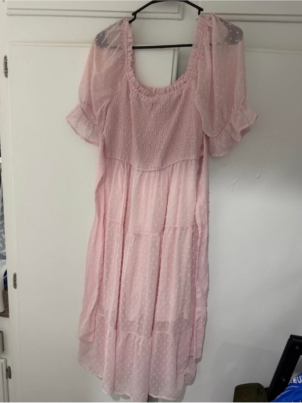 $18 Merokee Pink Polka Dot Dress Medium